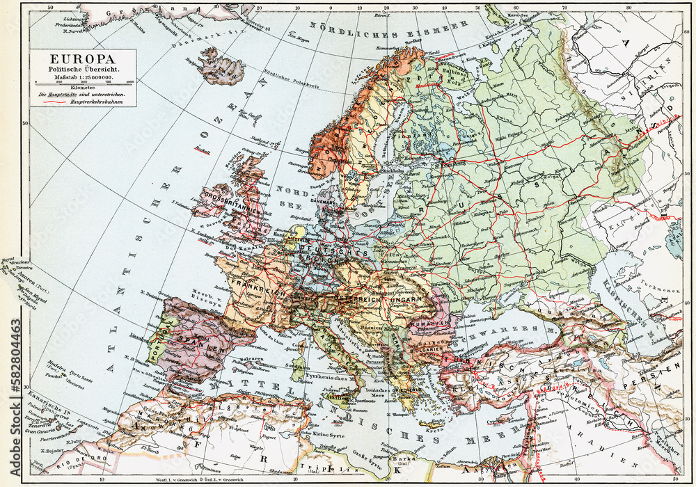 Political map of Europe. Publication of the book 