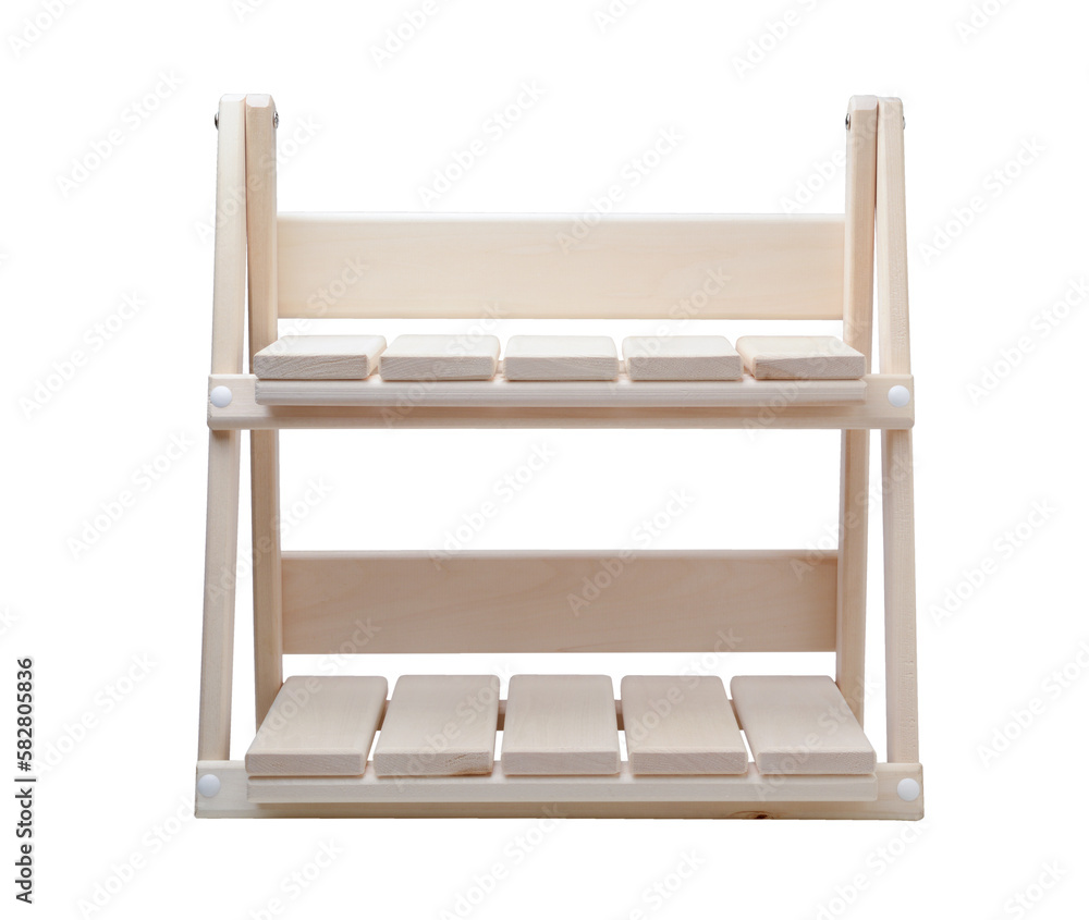 Wooden shelf isolated on white. Wooden shelf isolated on white.