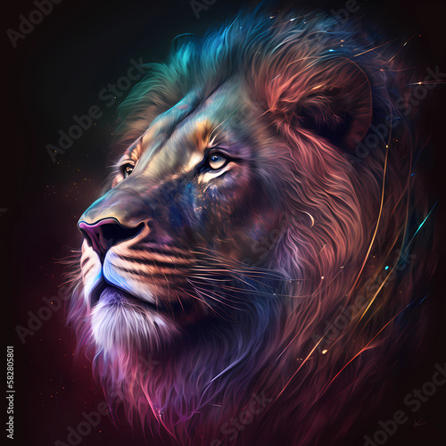 Lion Portrait   AI Generative