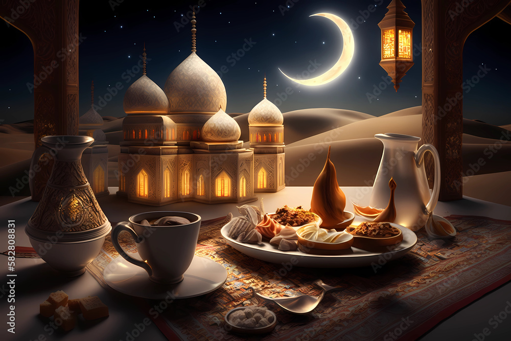 custom made wallpaper toronto digitalRamadan Begins | AI Generative