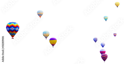 hot air balloons isolated on clear background - hava balonu photo