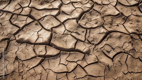 Texture of mud in a dry ground in a desert Generative AI