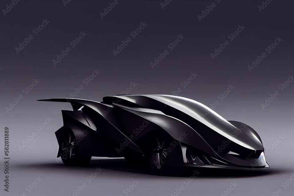 car on black background, Futuristic Car, 4k Wallpaper Stock ...
