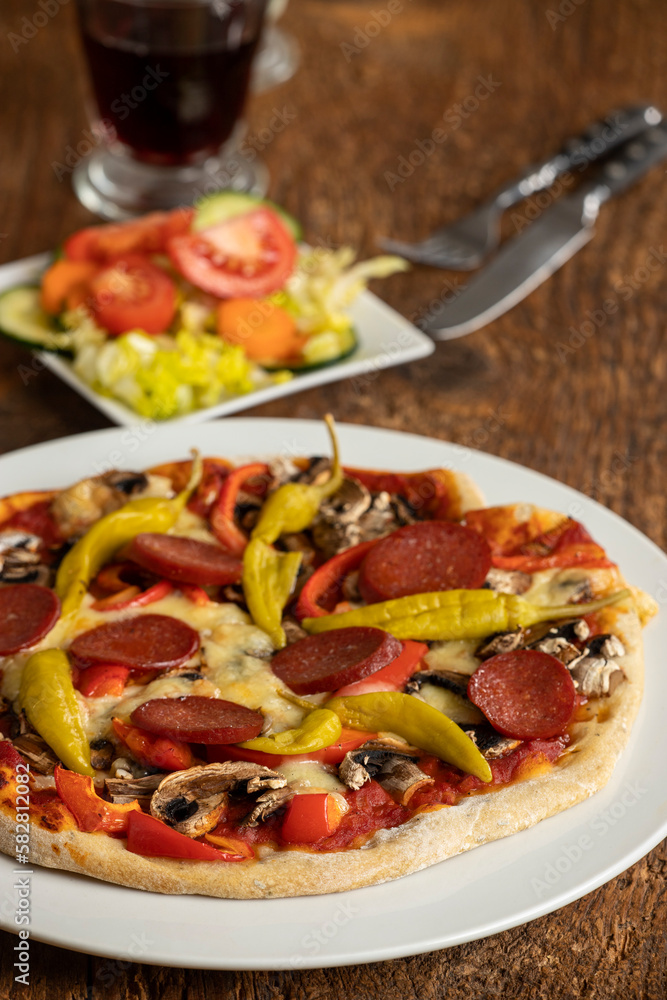 baked mushroom pizza baked mushroom pizza