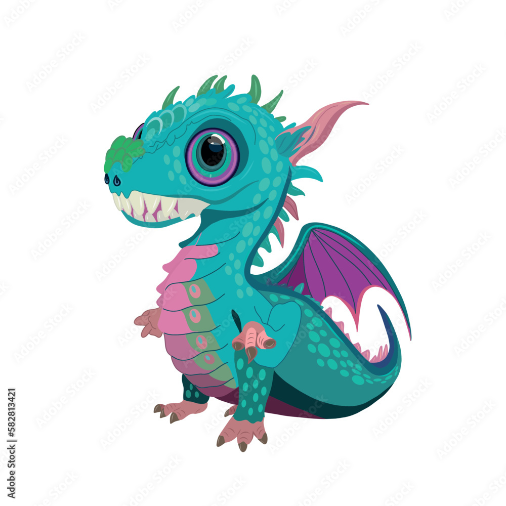 Vector illustration with a dragon symbol of the new year Vector illustration with a dragon symbol of the new year