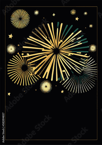 A set of backgrounds for text, psychedelic hippie art sparklers , a frame of stylized Fireworks. Posters dedicated to Guy Fawkes' Night , Bonfire Night , Fireworks Night, New Year, July 14, Bastille d