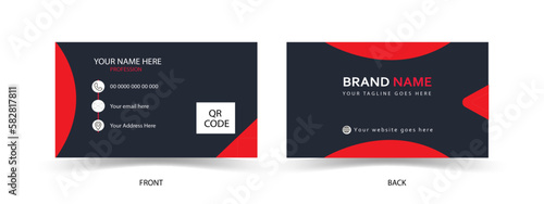 Social media Business card designSet of modern business card print templates. Personal visiting card with company logo. Vector illustration. Stationery design,creative corporate & business card 