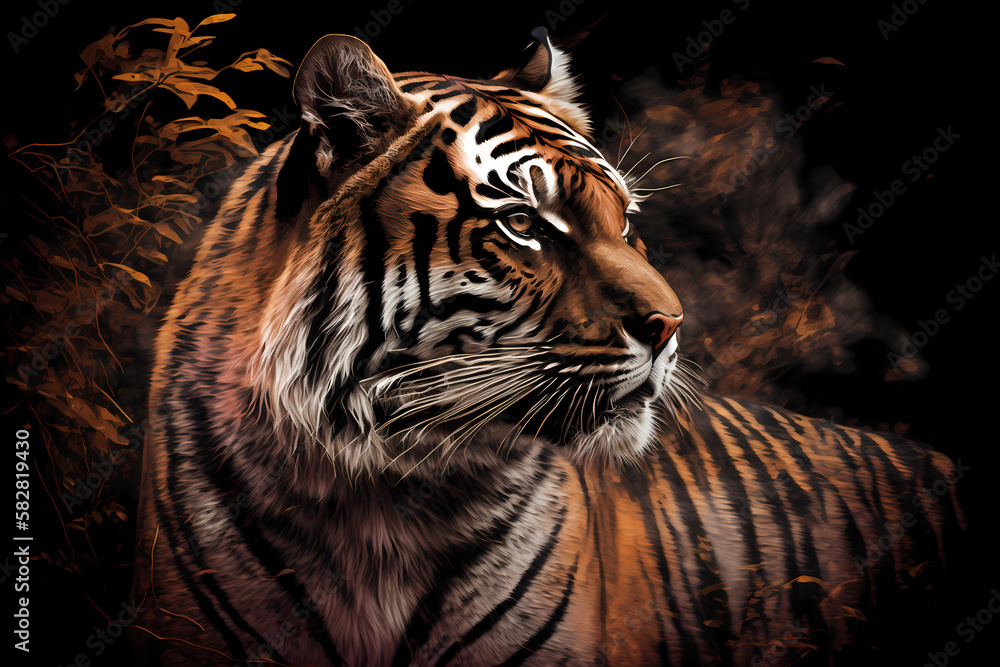 Fototapeta premium The Tiger's Roar | AI Generative