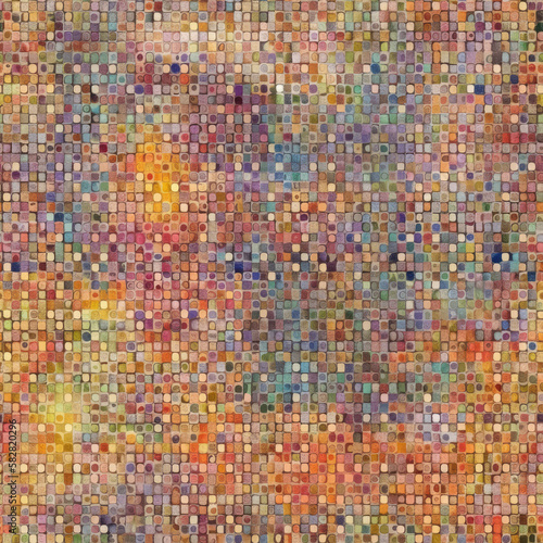 Seamless texture in the style of impressionism. Expressive colors and blurry shapes. Tile pattern. Generative AI