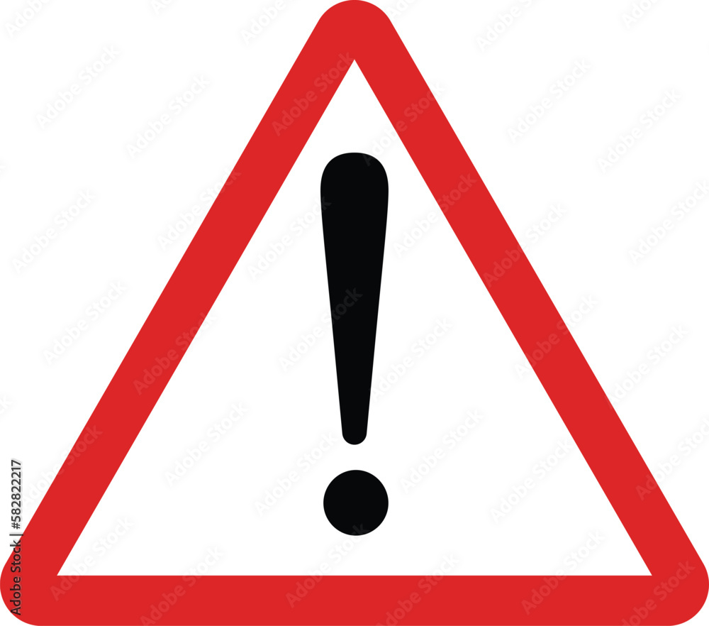 exclamation danger sign in red and black . hazard warning symbol vector icon . caution icon exclamation danger sign in red and black . hazard warning symbol vector icon . caution icon