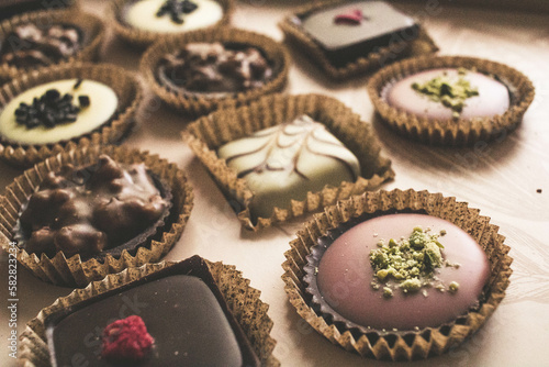 Photography box of chocolates