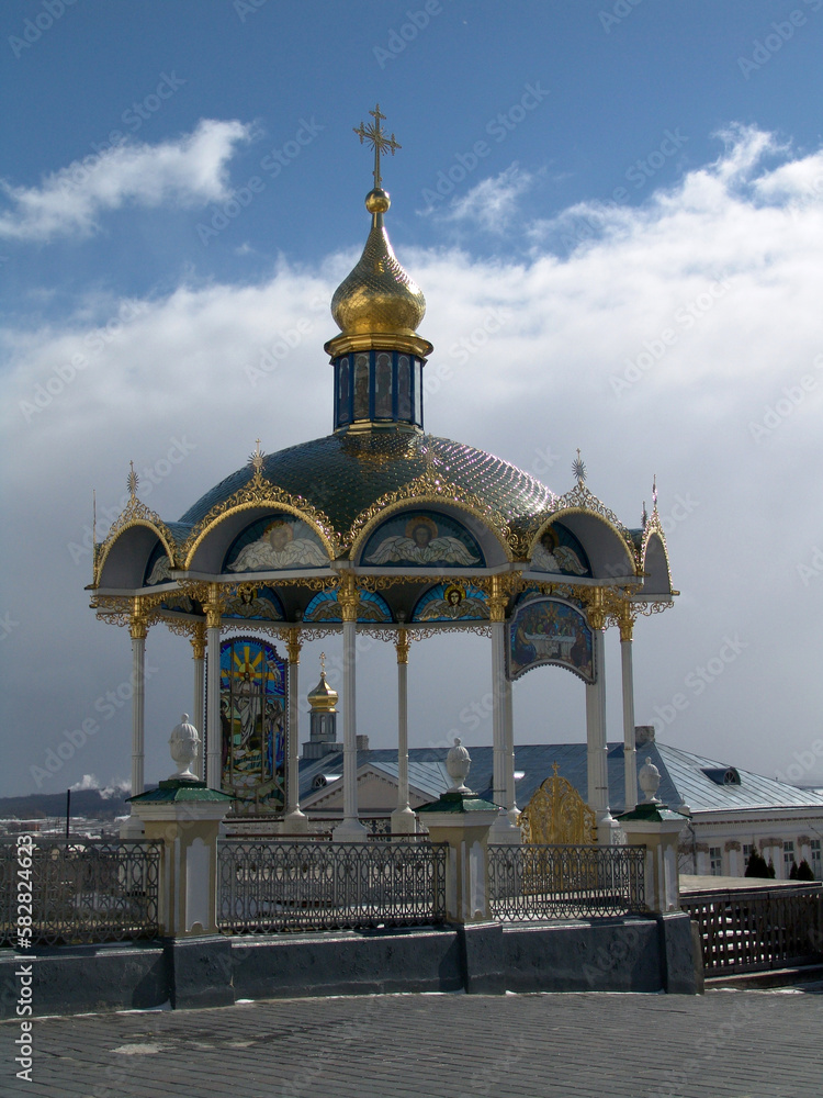 Pochaev Lavra.Ukraine. March 20, 2005. Christian Orthodox architectural complex and monastery.