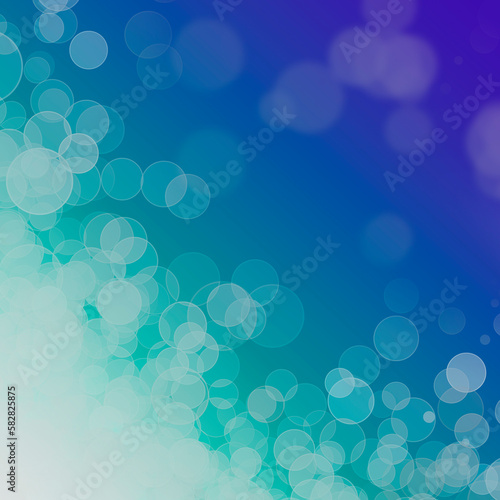 Blue and turquoise background of saturated bubbles 