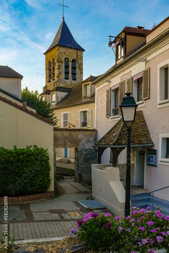 Steeple of Notre-Dame-de-l'Assomption Church in Montgeron, France