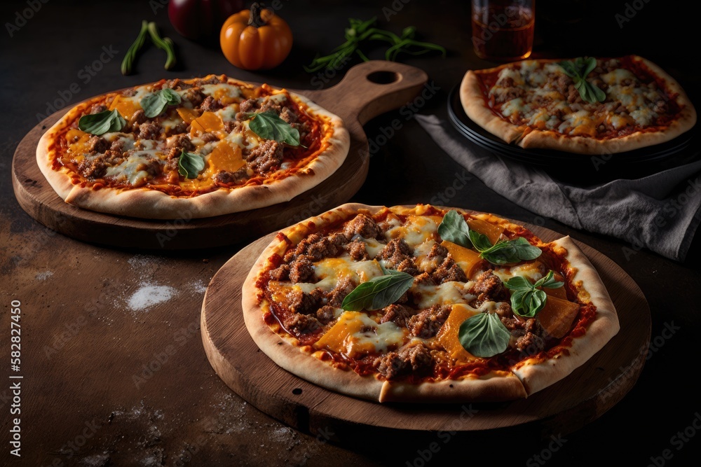 Italian food, delicious homemade pizza with mozzarella and cherry tomatoes ready to eat. Italian food, delicious homemade pizza with mozzarella and cherry tomatoes ready to eat.