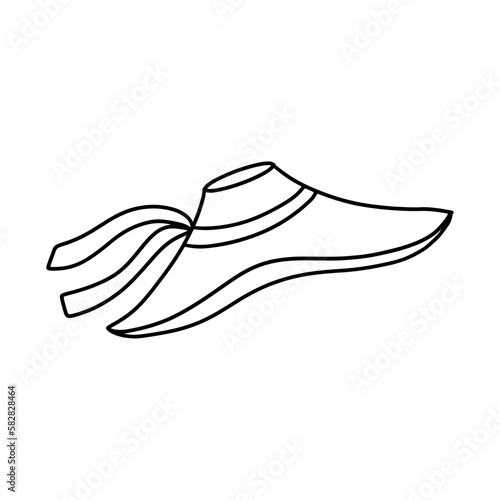 woman hat hand drawn