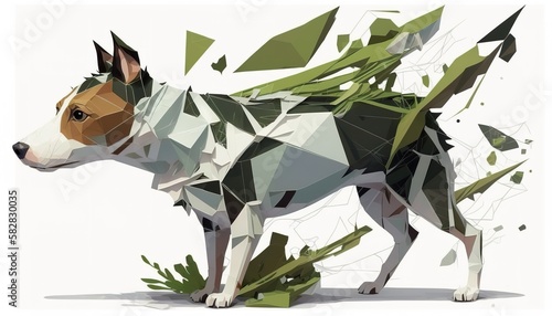 Russell Terrier dog Creative illustration.  Ai Generate 