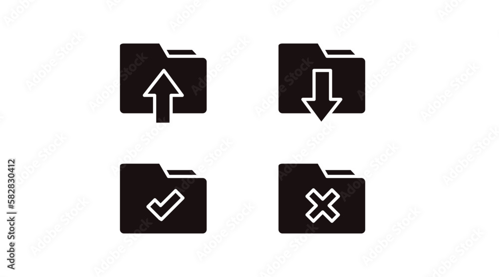 Folder related line icon set. File documents linear icons. Folder related line icon set. File documents linear icons.