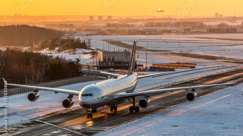 Aircraft sunrise photo