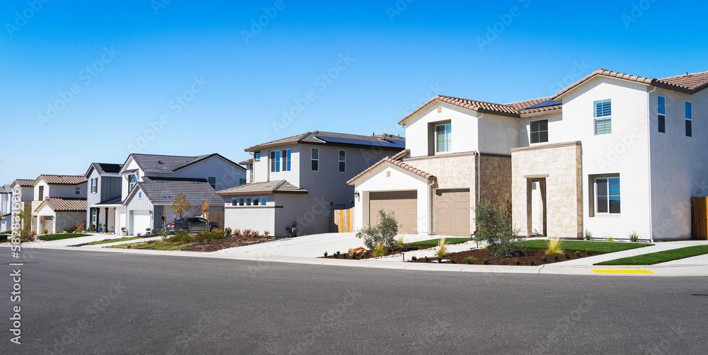 Side view of Suburban Homes in Northern California Side view of Suburban Homes in Northern California