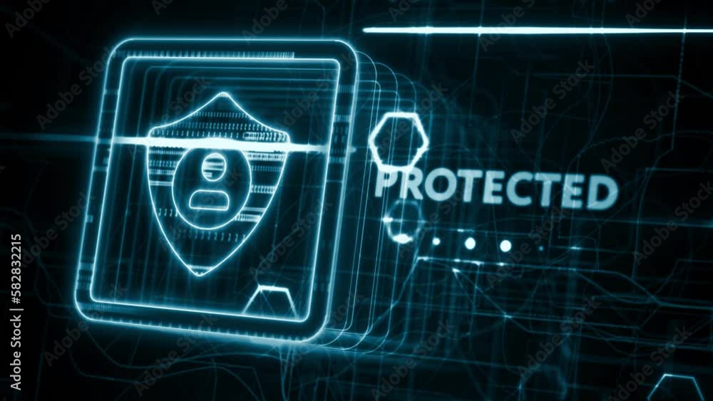 Cyber security data protection business technology privacy concept. Protected Cyber security data protection business technology privacy concept. Protected