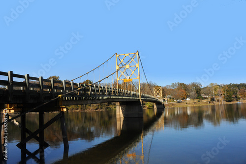 Wooden Bridge Painted Yellow
