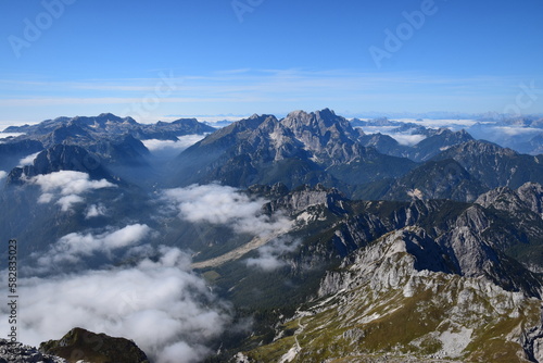 Panorama dalla cima del monte Mangart