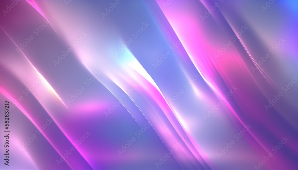 Abstract fluid iridescent holographic neon curved motion. Colorful purple, blue and yellow background 3d render. Gradient design element for backgrounds, banners, wallpapers, posters - Generative AI Abstract fluid iridescent holographic neon curved motion. Colorful purple, blue and yellow background 3d render. Gradient design element for backgrounds, banners, wallpapers, posters - Generative AI