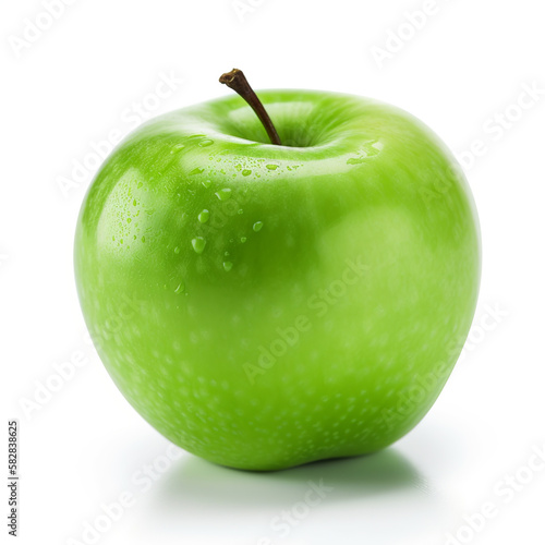 apple, fruit, green, food, isolated, fresh, healthy, diet, white, juicy, freshness, delicious, apples, ripe, health, sweet, green apple, wet, nature, drop, snack, granny smith, object, color, organic