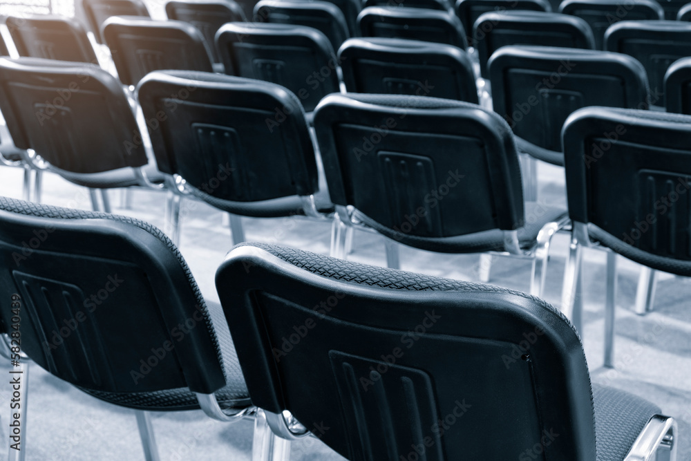 Obraz premium interior of modern conference hall. Chair in the conference room