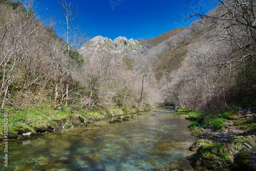 Fototapeta Naklejka Na Ścianę i Meble -  Dobra River, Cangas de Onís, Asturias, Spain