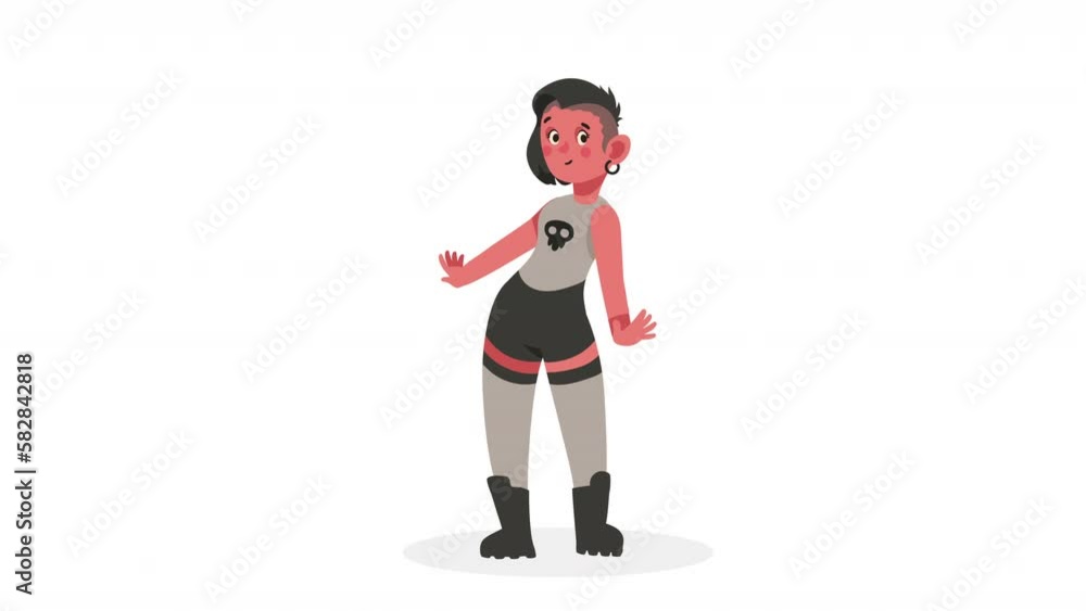 young woman youth style character young woman youth style character