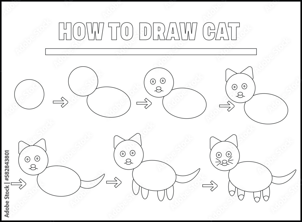 How to draw cat How to draw cat