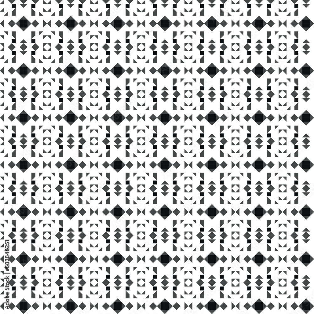 Pattern geometry abstraction. Gray and black.  black and white seamless pattern