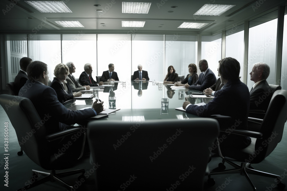 Fototapeta premium Business Meeting erstellt mit Generativer KI