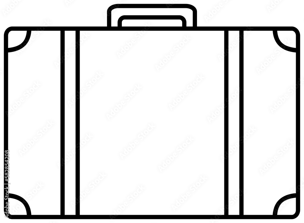 Suitcase icon. Travel symbol outline illustration. Suitcase icon. Travel symbol outline illustration.