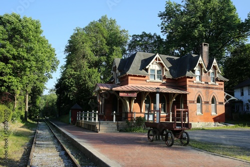 Glen Mills train station in the west suburb of Philadelphia, Pennsylvania photo