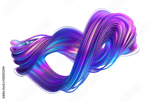 Fototapeta Naklejka Na Ścianę i Meble -  Futuristic colorful shape, 3d render