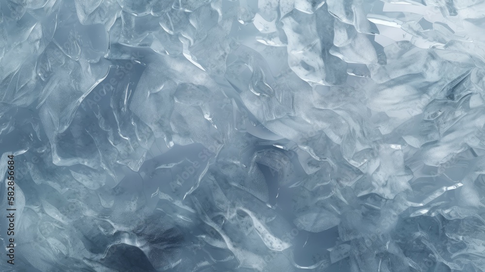 Obraz premium Ice texture background. Winter abstract pattern. Generate Ai