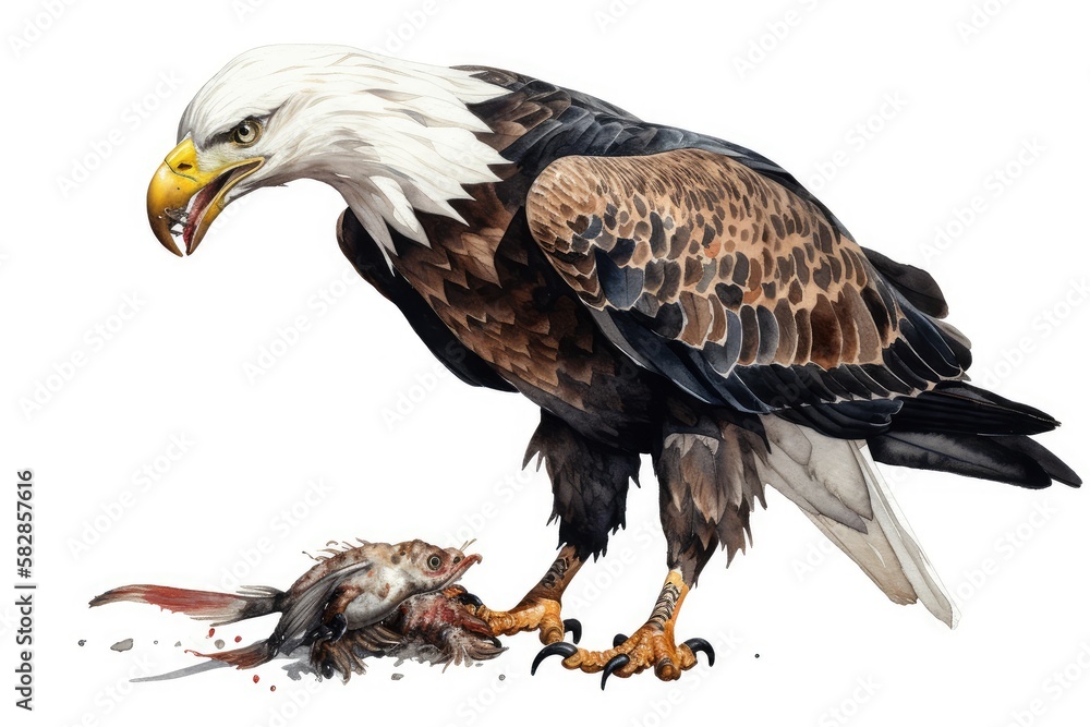 Obraz premium golden eagle isolated on white