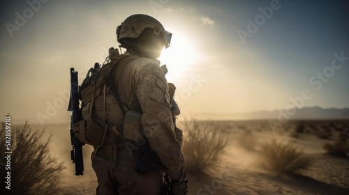army in the desert, desert storm, generative ai © ThisDesign