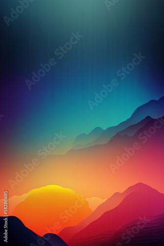 Abstract neon colored gradient background