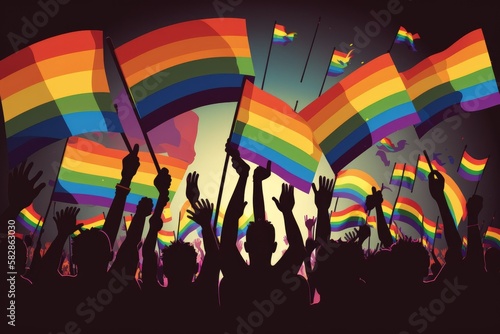 Celebrating Pride .LGBTQI Pride Event Generative AI © ChaoticMind