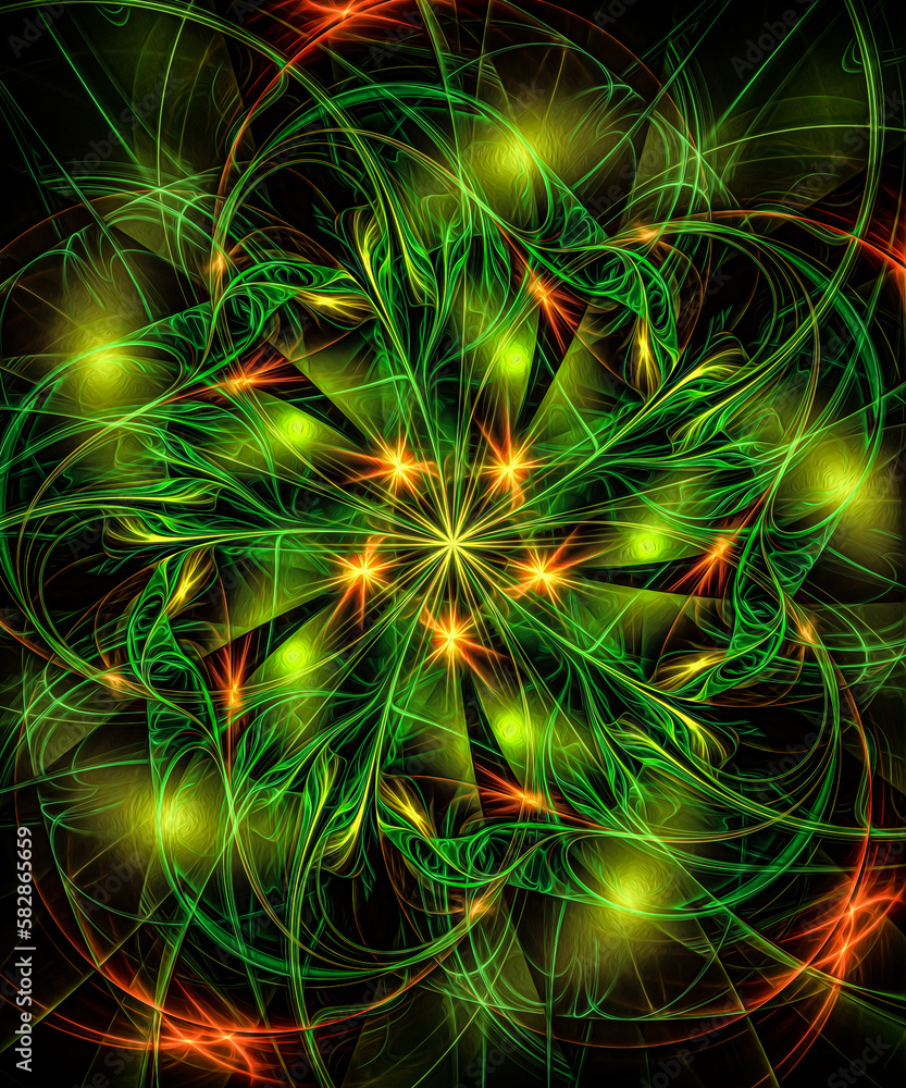 Fototapeta premium abstract Christmas tree stars