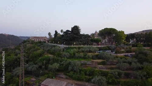 Panoramic view from Hyblean Garden in Ragusa, Sicily, Italy photo