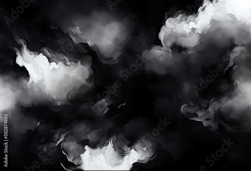 Obraz na płótnie Black Marble Texture Background, Abstract Artistic Backdrop, Generative AI w salonie