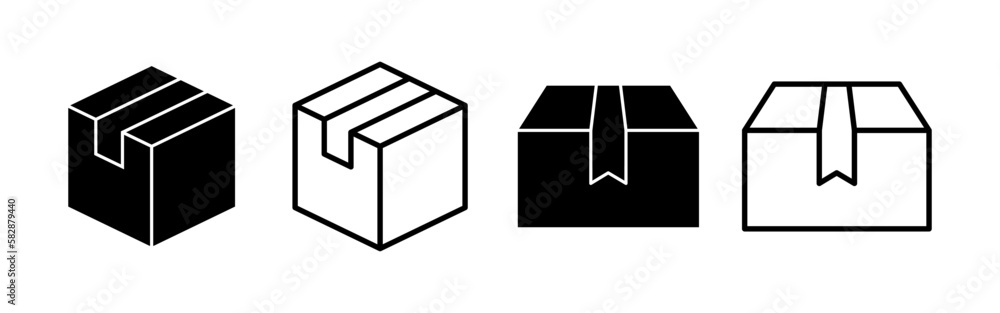 Box icon vector for web and mobile app. box sign and symbol, parcel, package Box icon vector for web and mobile app. box sign and symbol, parcel, package