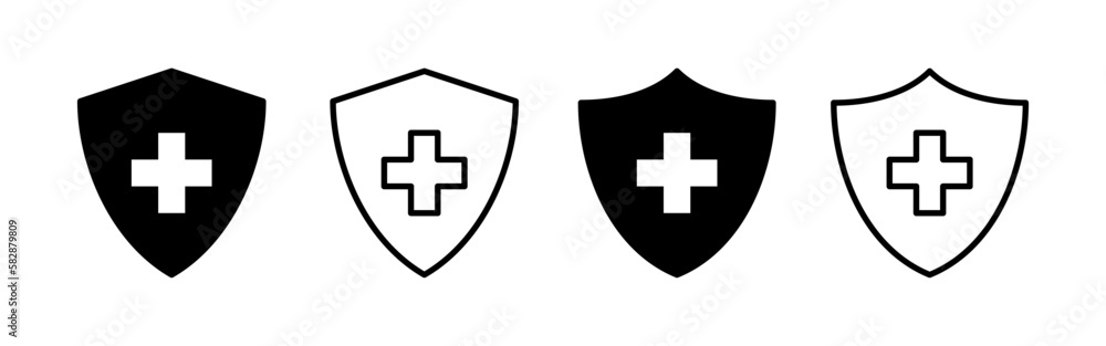 Health insurance icon vector for web and mobile app. Insurance document sign and symbol Health insurance icon vector for web and mobile app. Insurance document sign and symbol