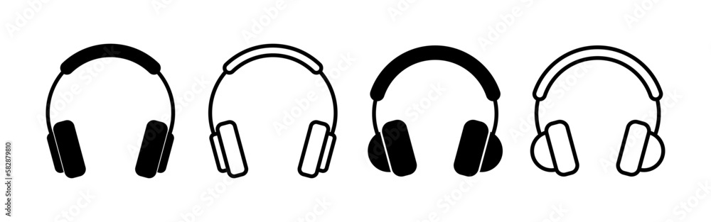 Headphone icon vector for web and mobile app. headphone sign and symbol Headphone icon vector for web and mobile app. headphone sign and symbol