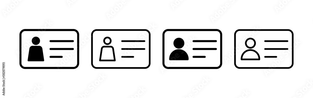 License icon vector for web and mobile app. ID card icon. driver license, staff identification card License icon vector for web and mobile app. ID card icon. driver license, staff identification card